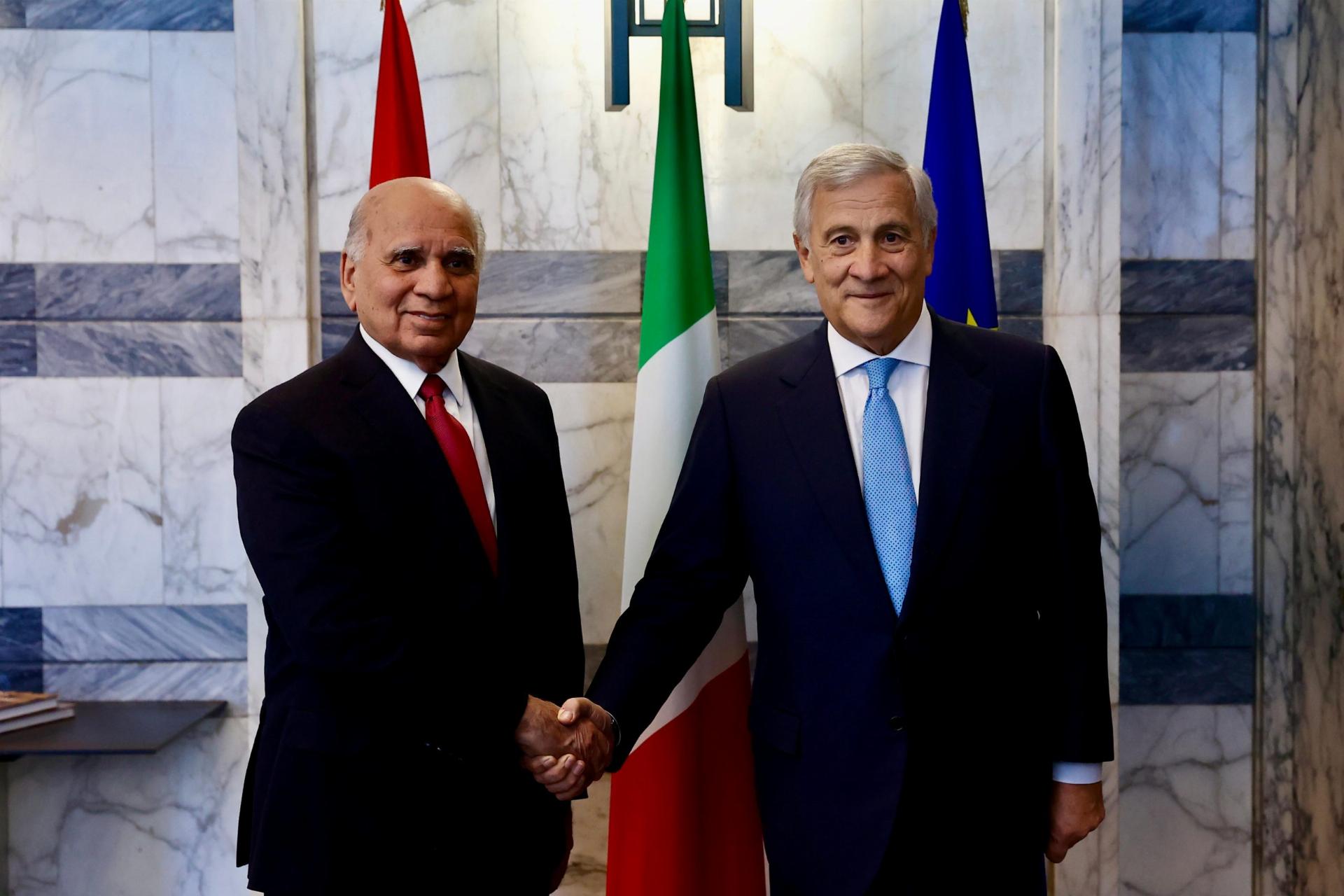 Tajani e Crosetto incontrano a Roma il Ministro degli Esteri iracheno Fuad Hussein